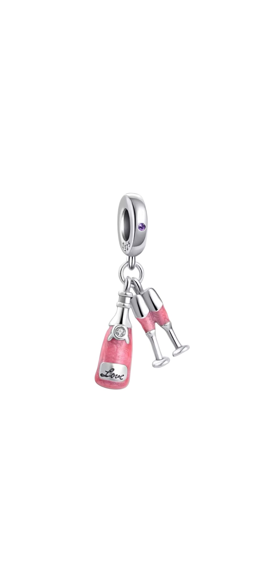 Pink champagne 925 charm