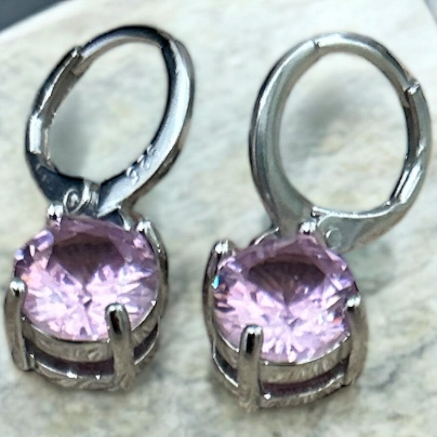 Pink gem 925 Huggies