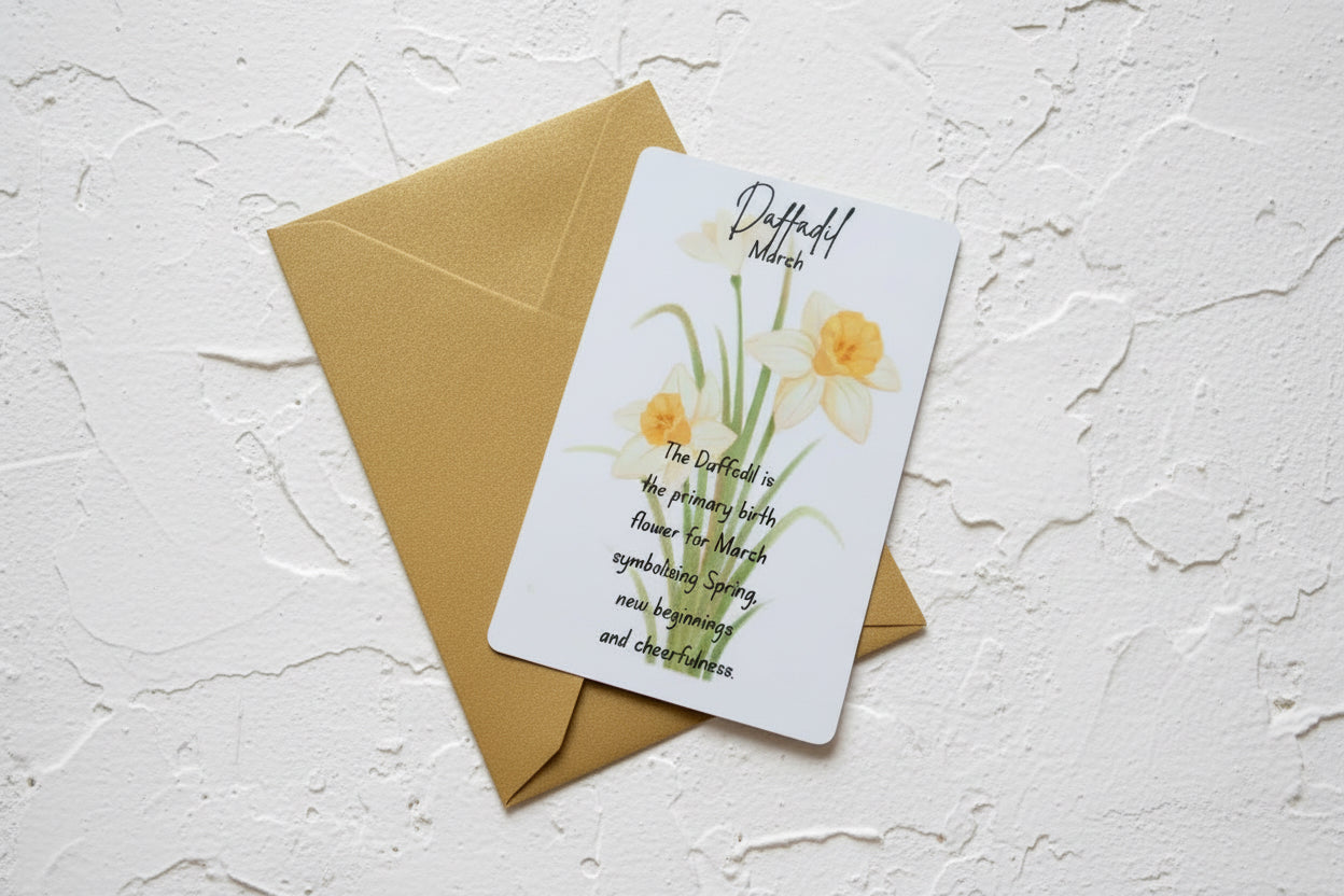 March birth flower & gemstone necklace