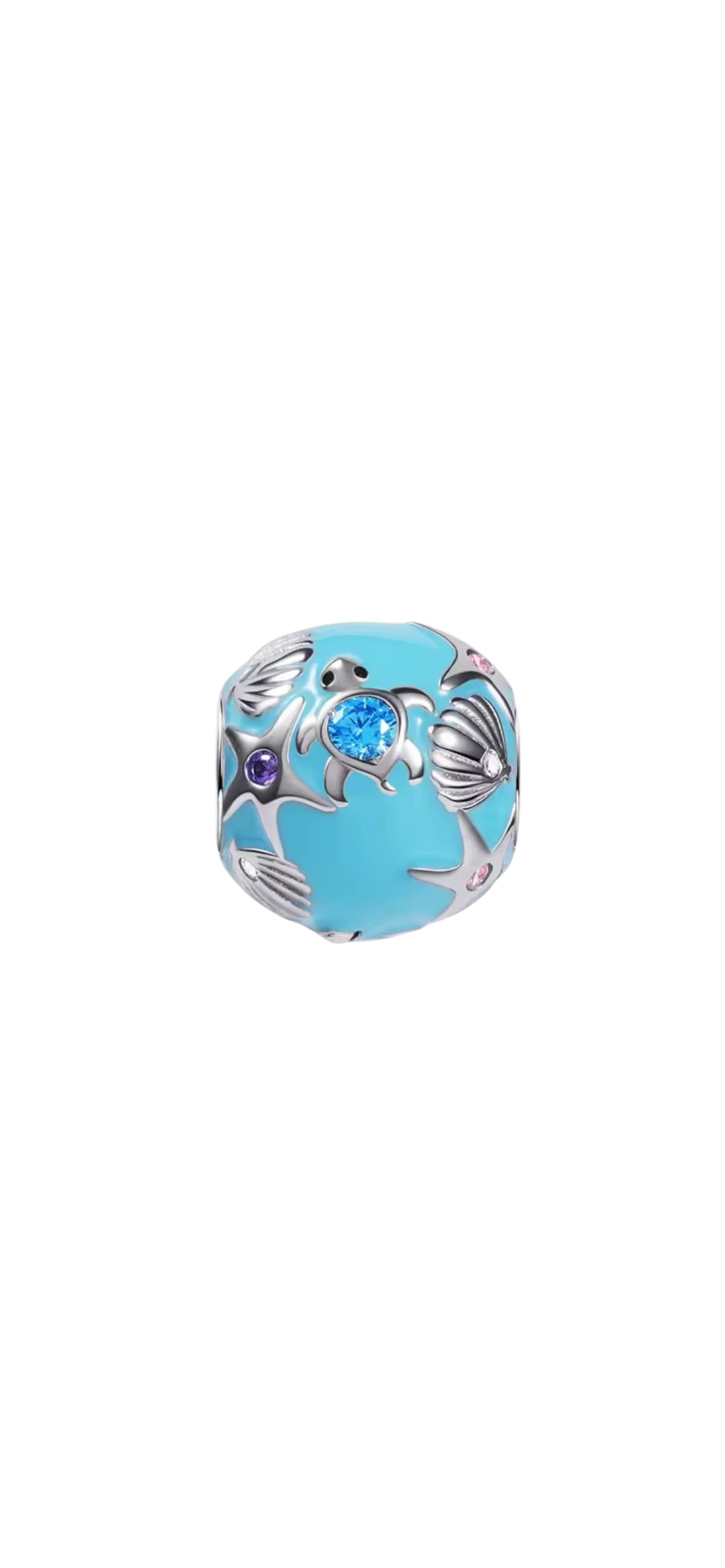 Beach theme turtle bead
