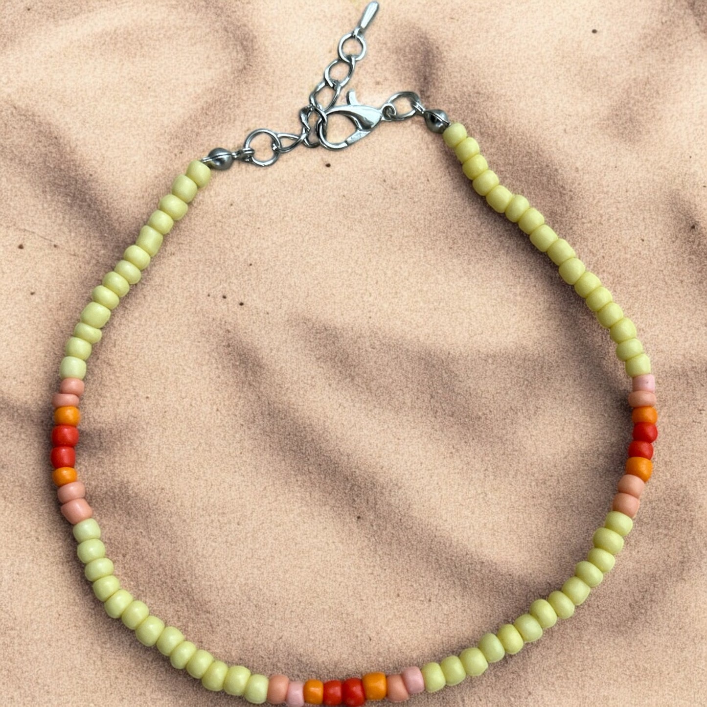 Yellow, red & orange see deaded ANKLET