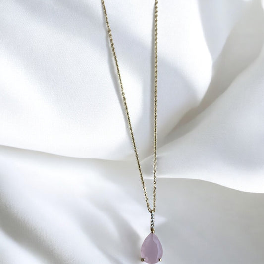 Rose quartz necklace