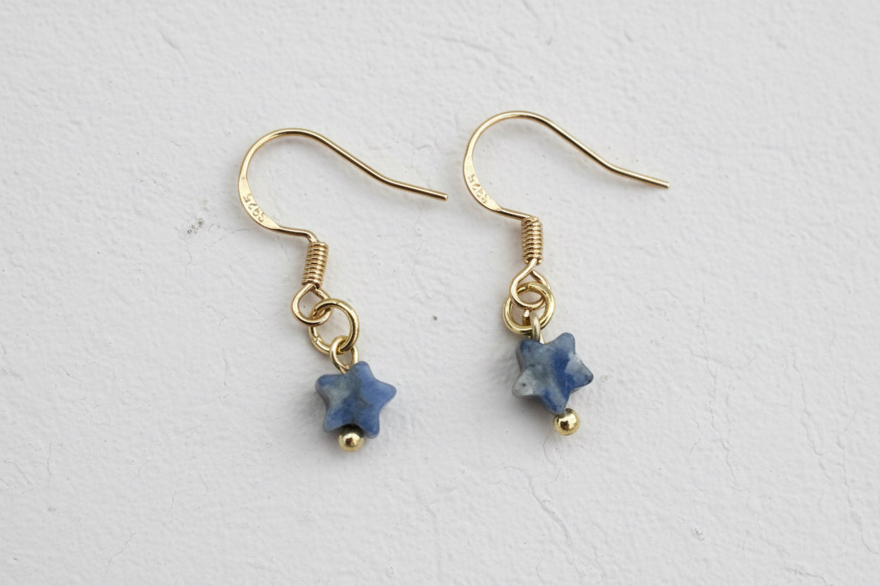 Mini sodalite star earrings