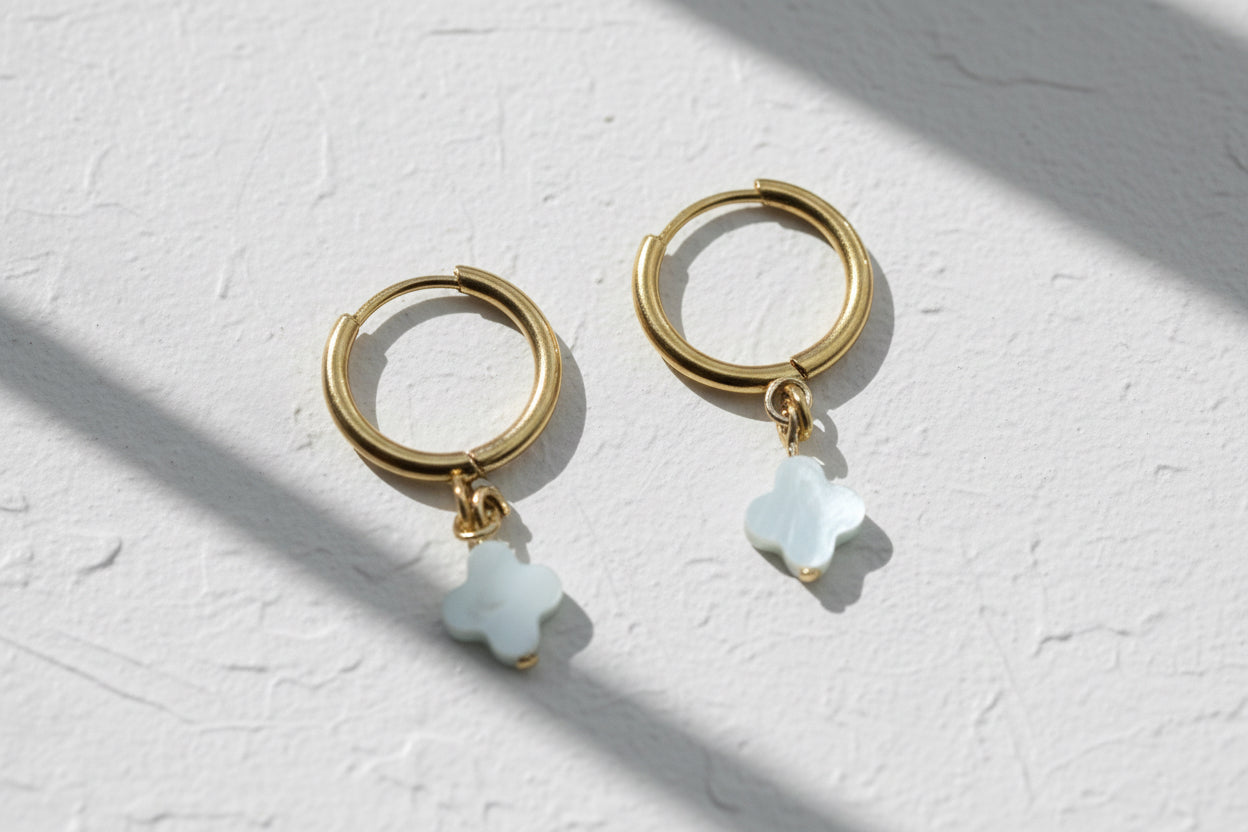 Mother of pearl gold Huggies