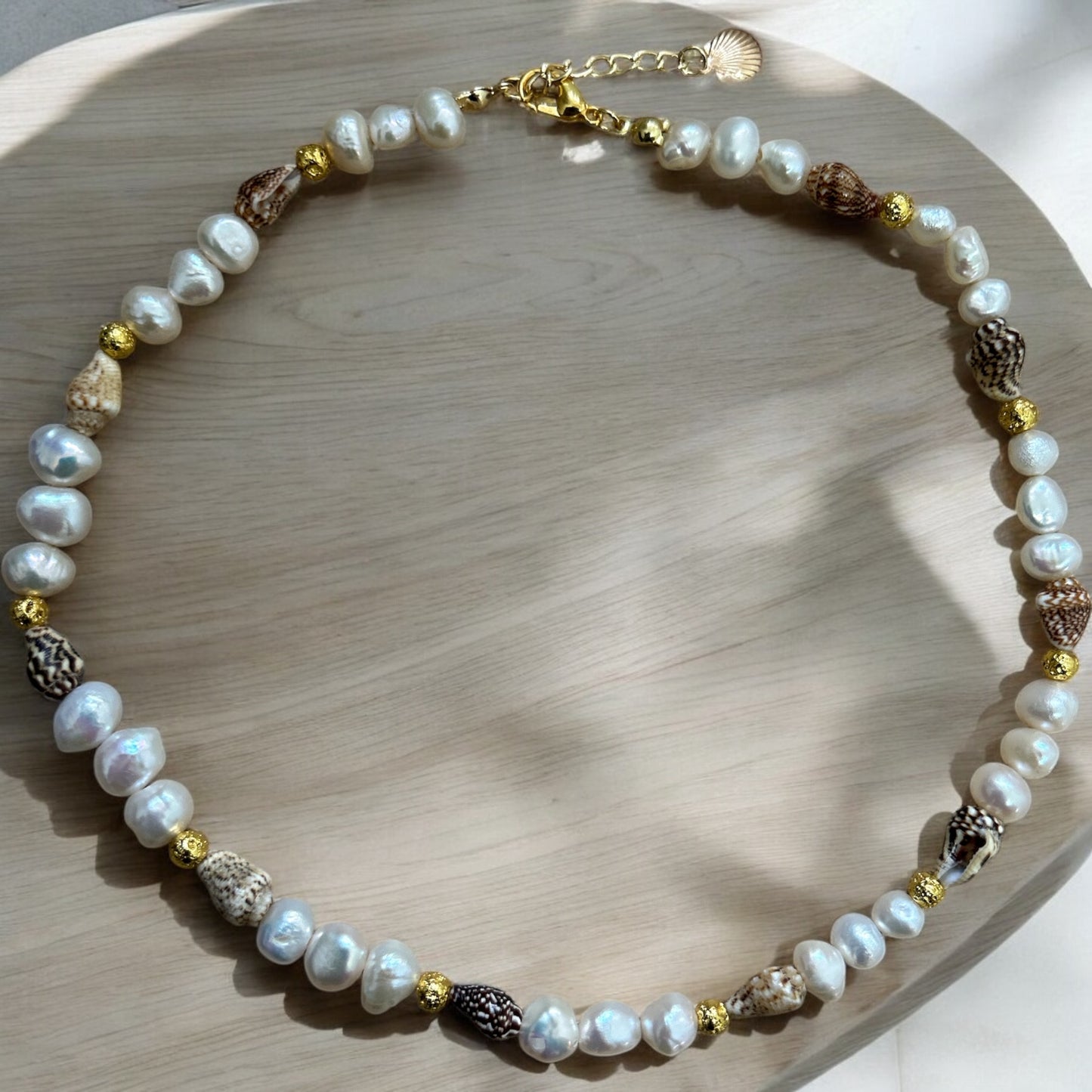 Fresh water pearl & shell necklace