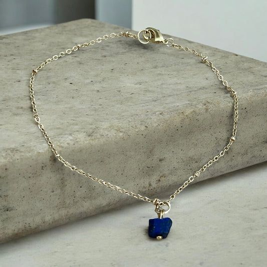 Lapis Lazuli raw crystal bracelet