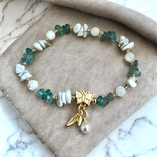 Apatite & Howlite bracelet