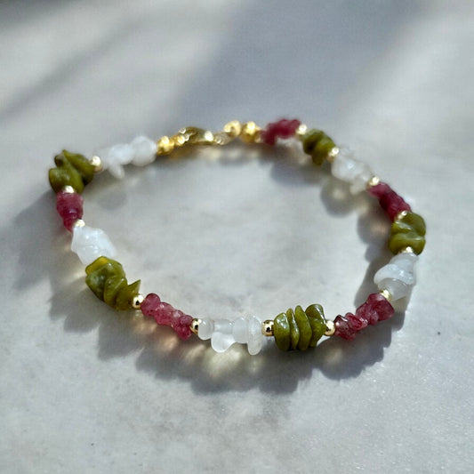 Mixed Crystal chip bracelet