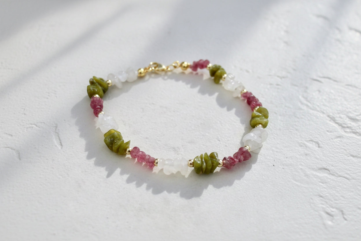 Mixed Crystal chip bracelet