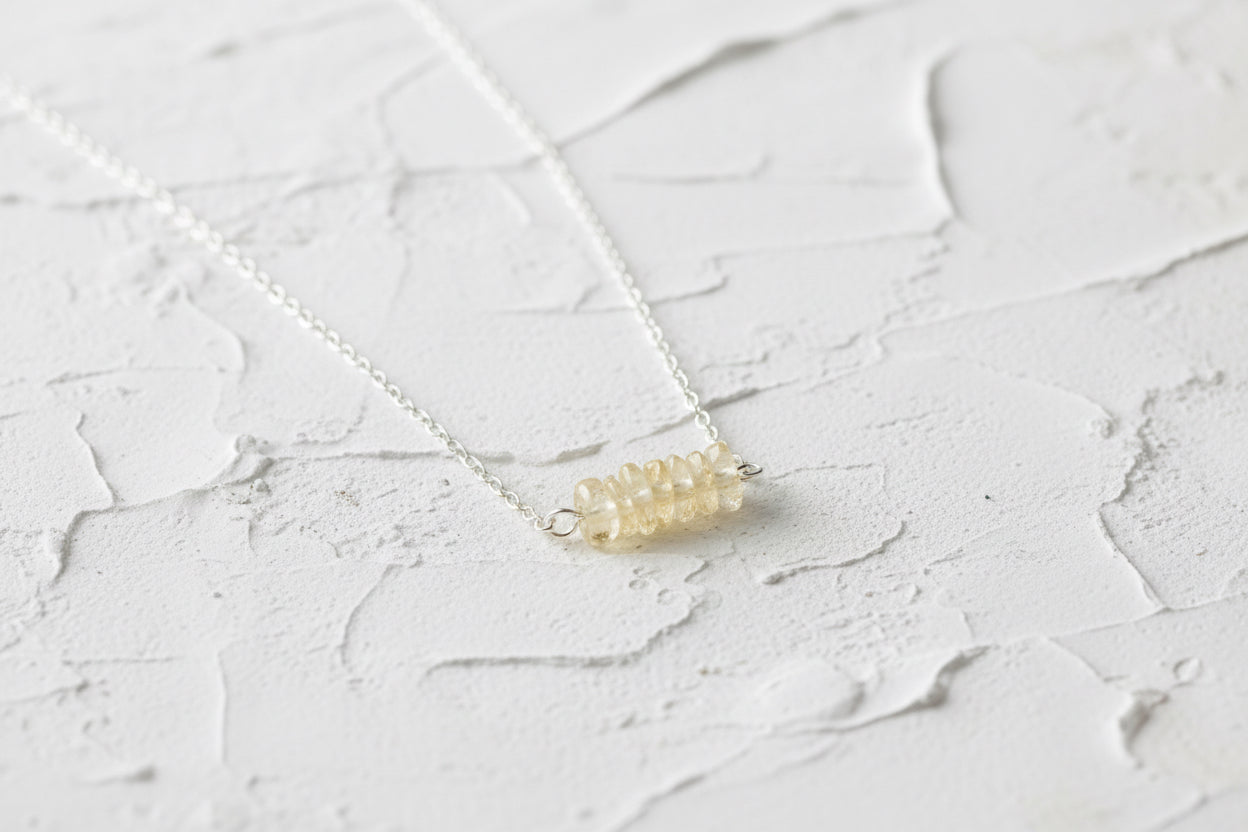 Citrine heishi necklace