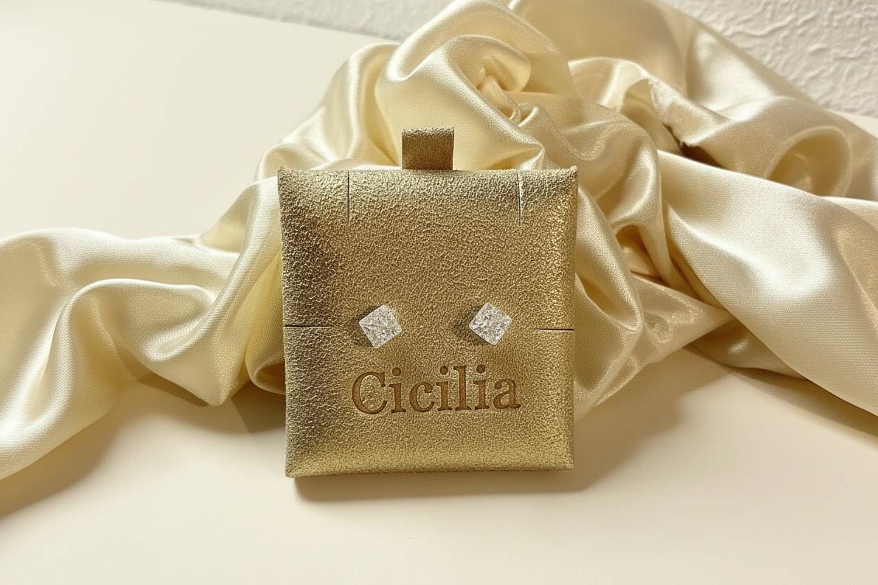 Crackled Quartz 925 stud earrings