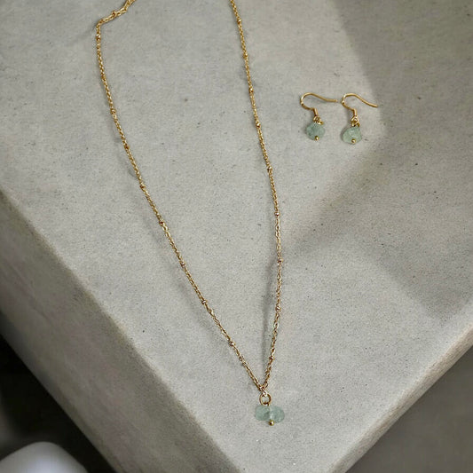 Raw Aquamarine set