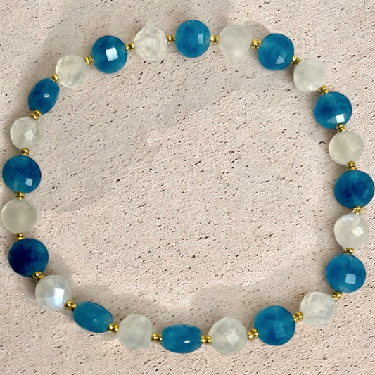 Apatite & moonstone bracelet