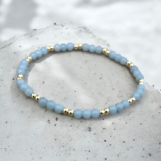 Angelite beaded bracelet