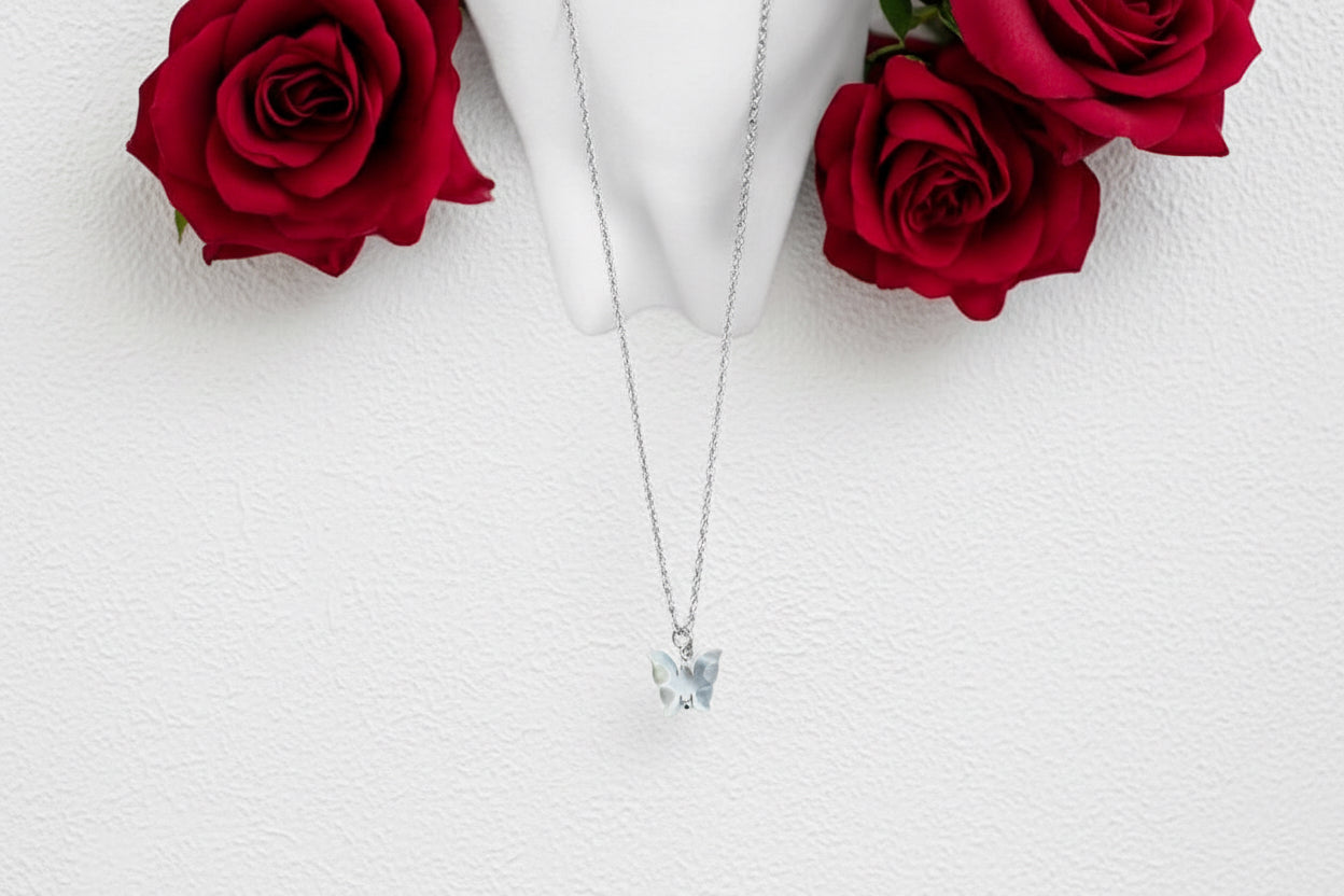 Mother of pearl butterfly necklace
