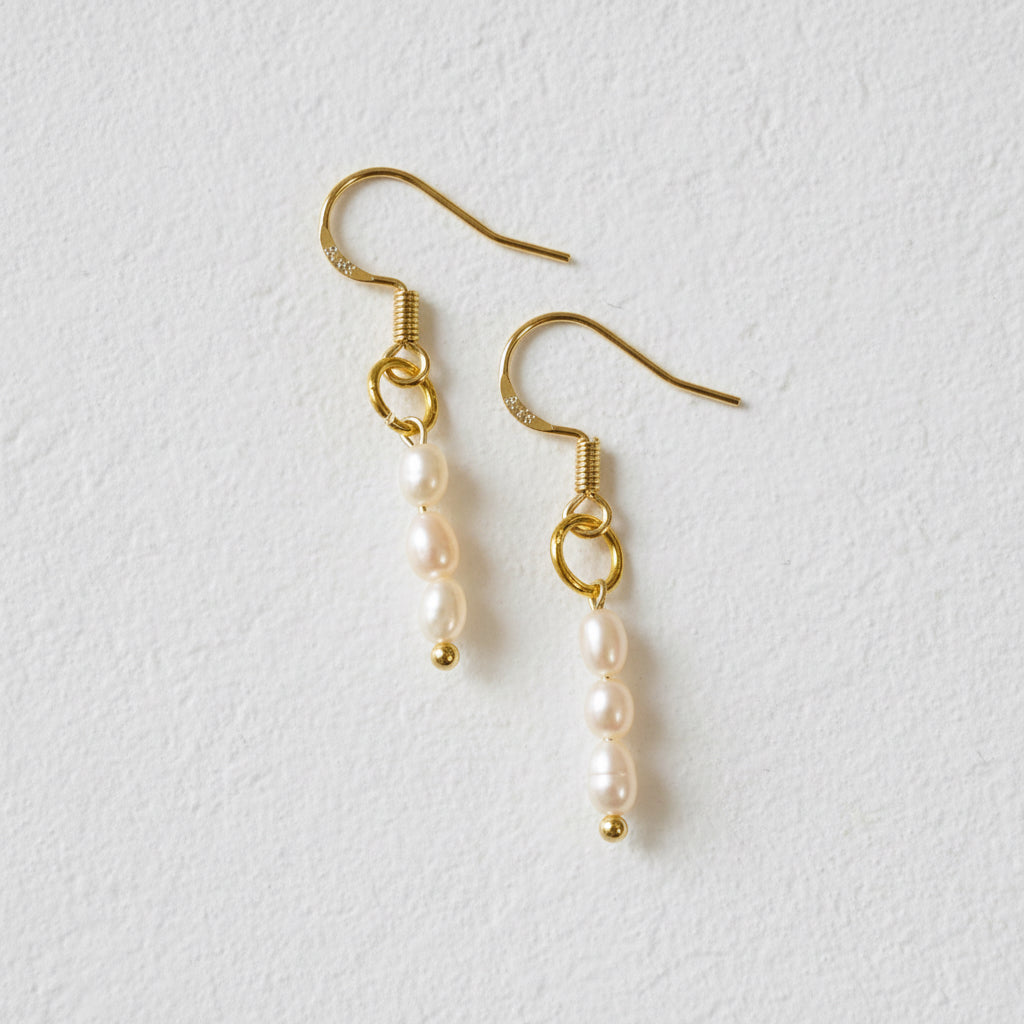 Anastasia 925 gold drop earrings