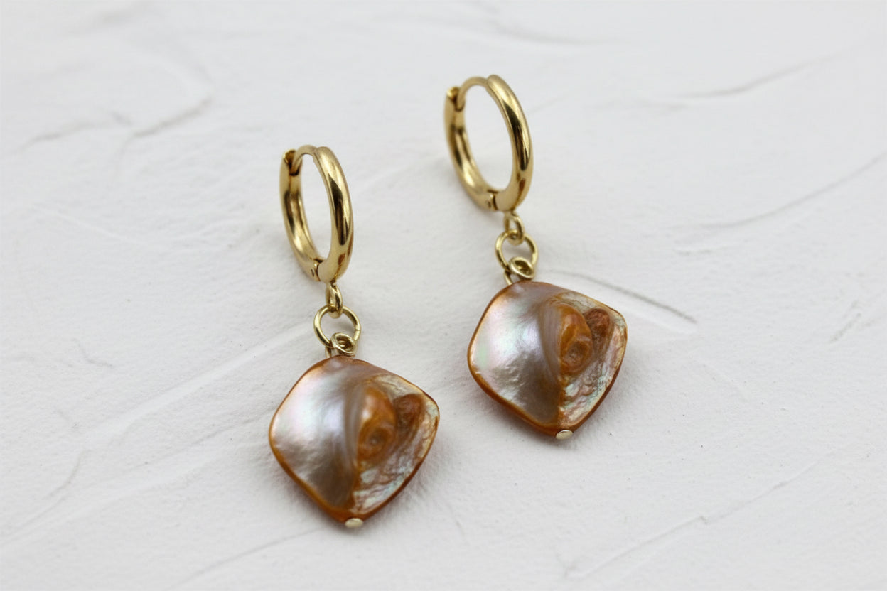 Mother of pearl orange huggies