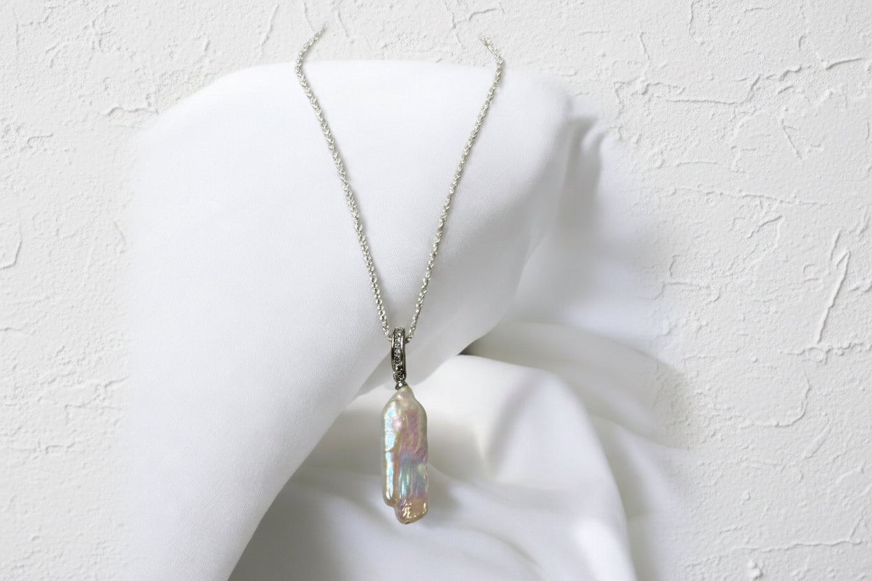 Biwa Pearl 925 silver necklace