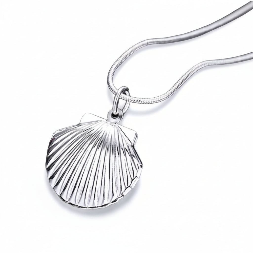 925 silver seashell locket