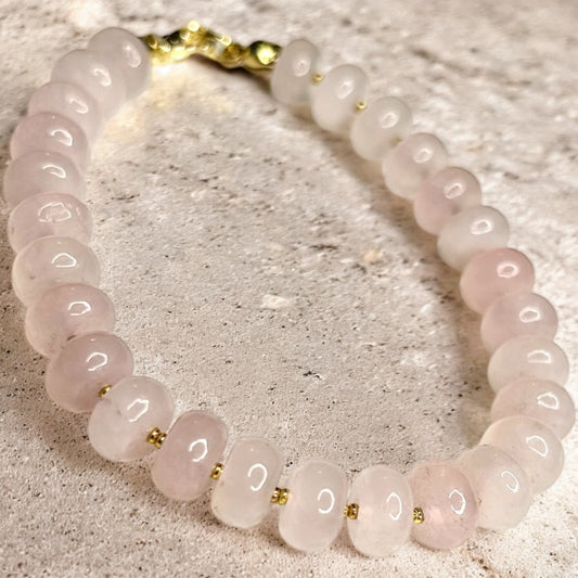 Rose Quartz beaded bracelet