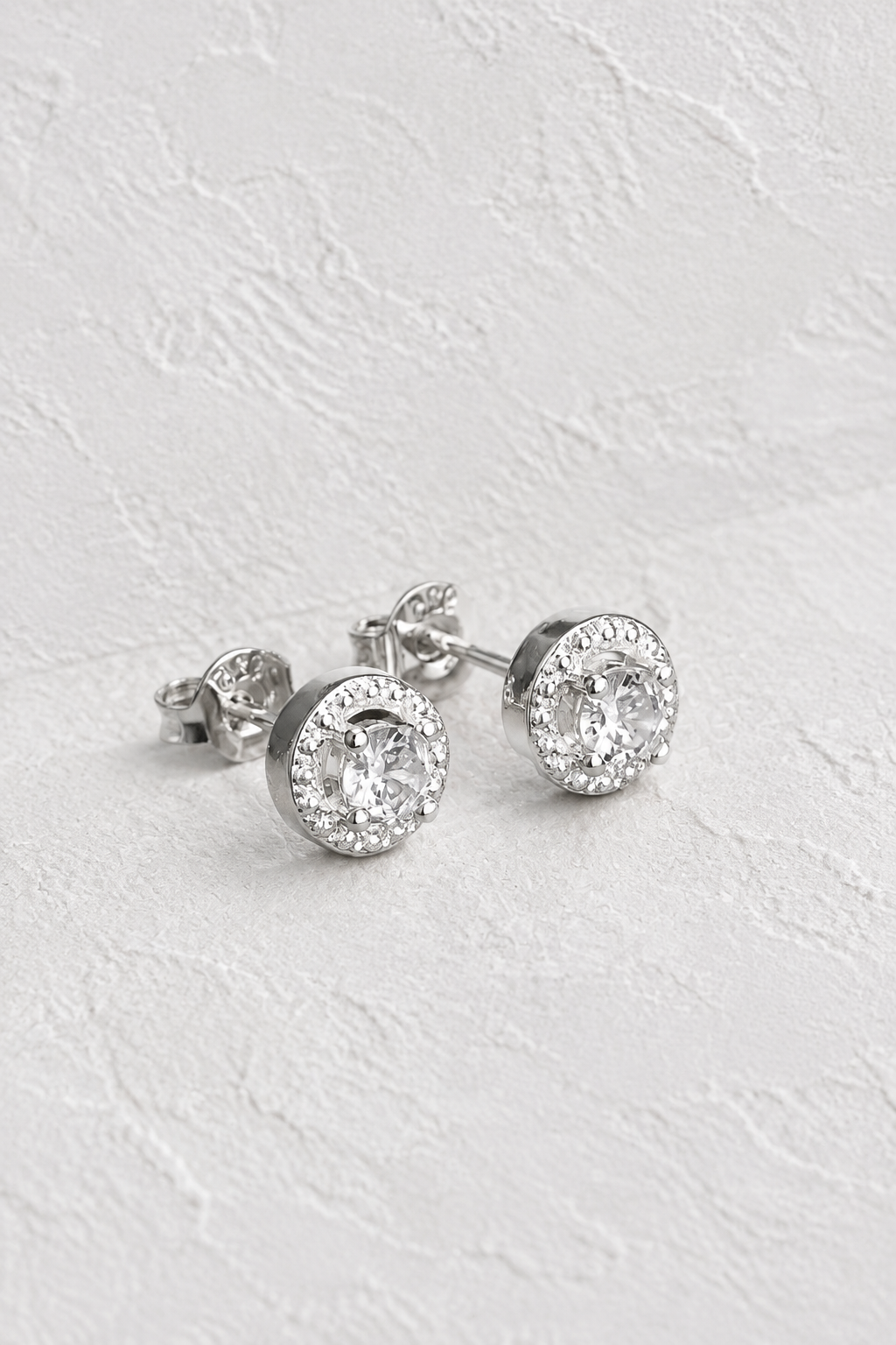 Elegant sterling silver stud earrings
