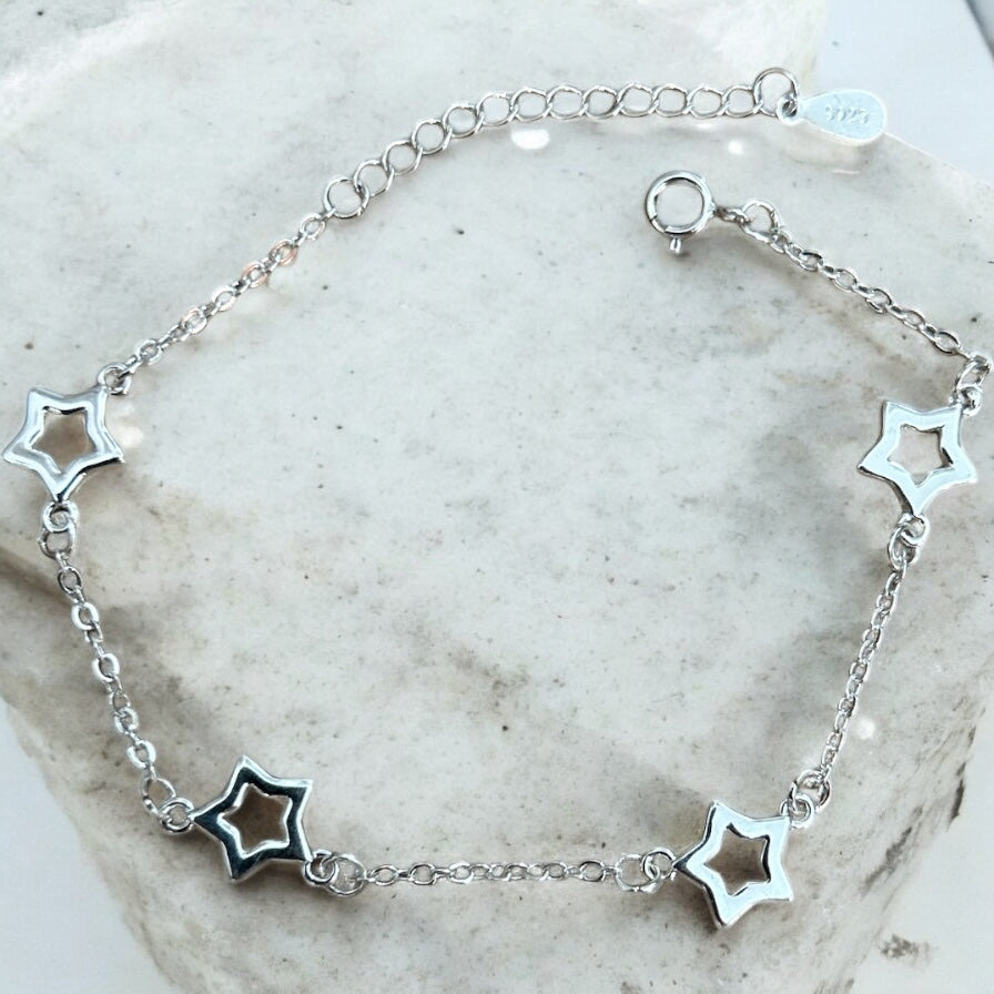 Star bracelet 925 silver