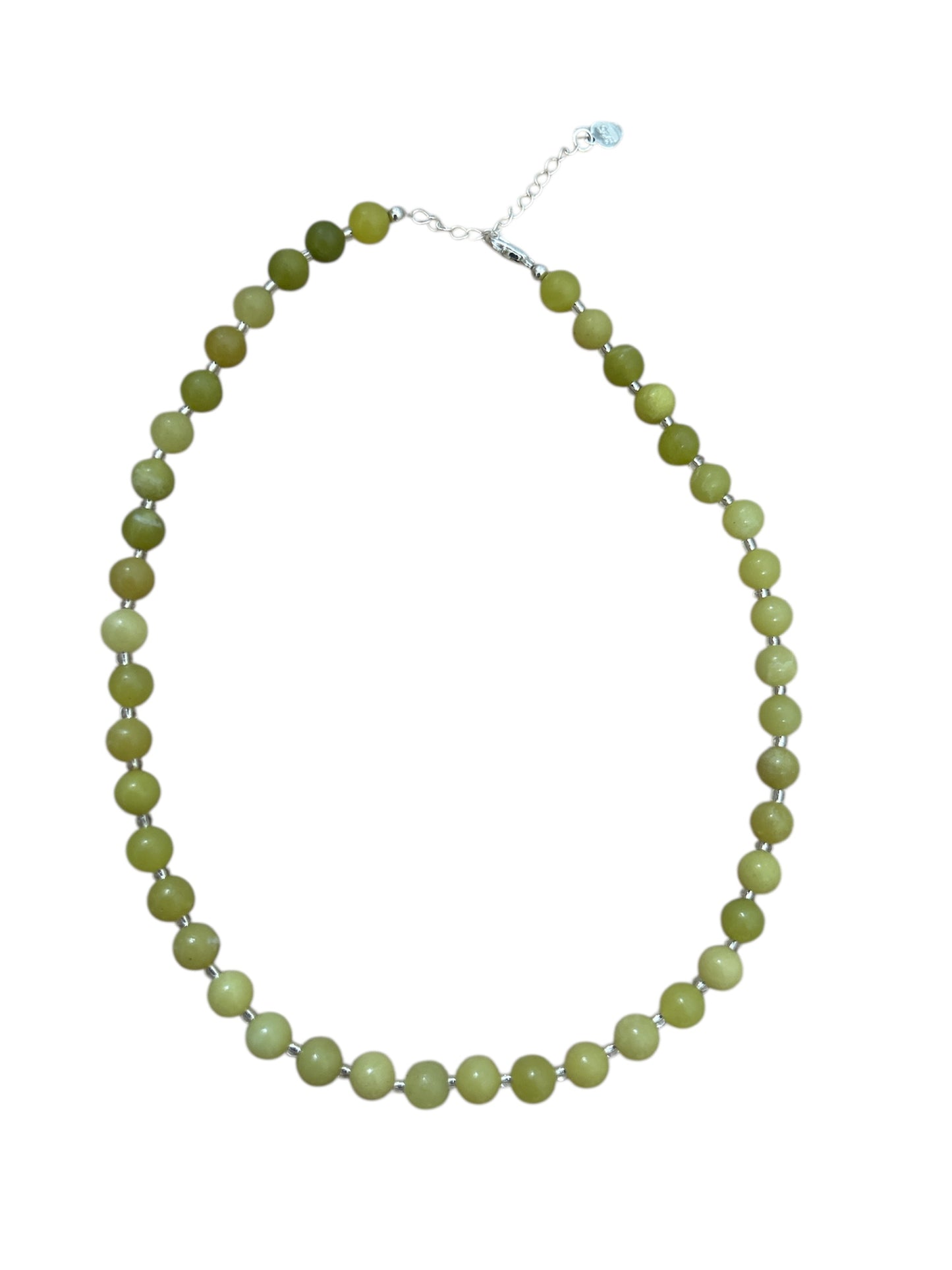 Lemon Jade gemstone beaded necklace