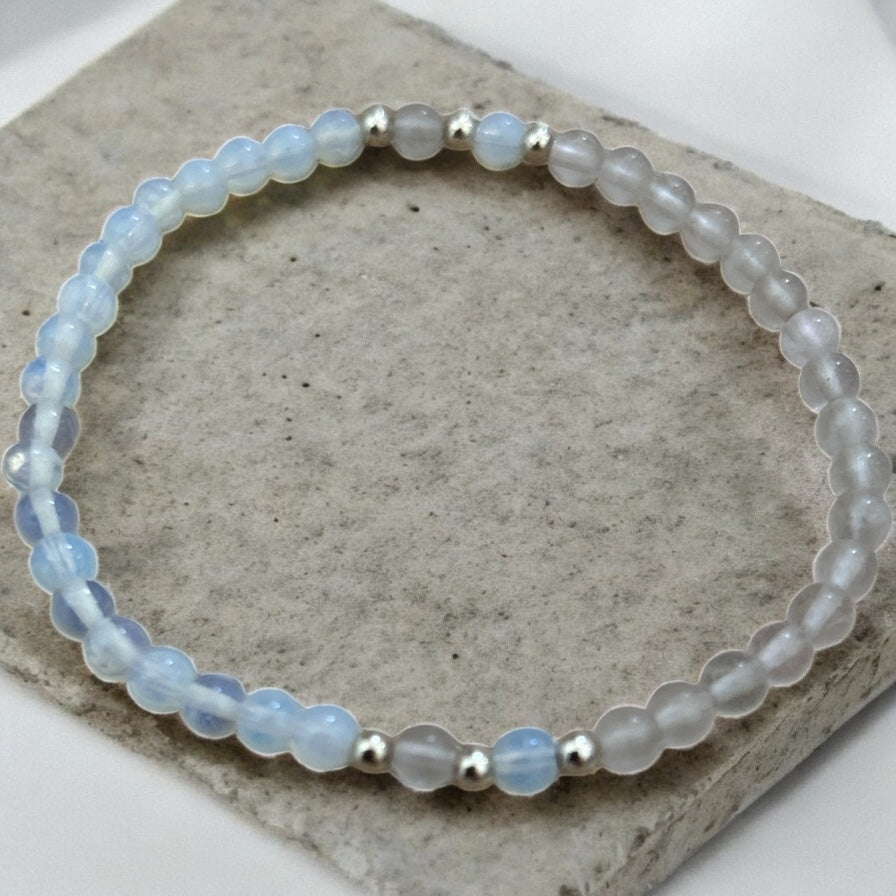 Opalite & Rose Quartz gemstone bracelet