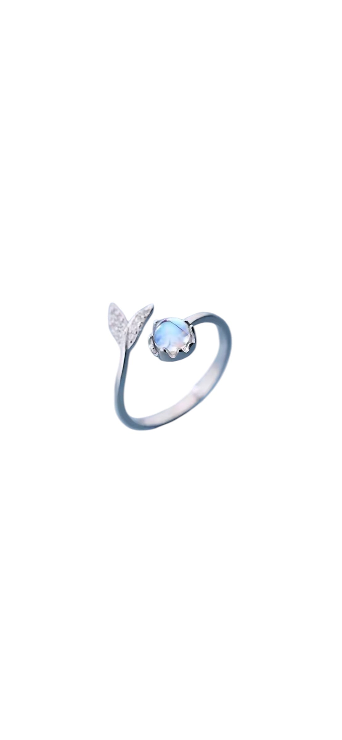 Moonstone adjustable ring
