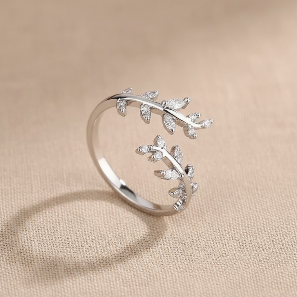 Sterling silver adjustable branch ring