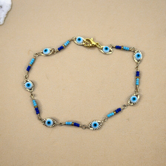 Evil eye anklet