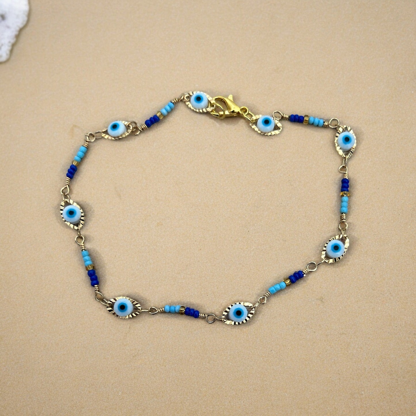 Evil eye anklet