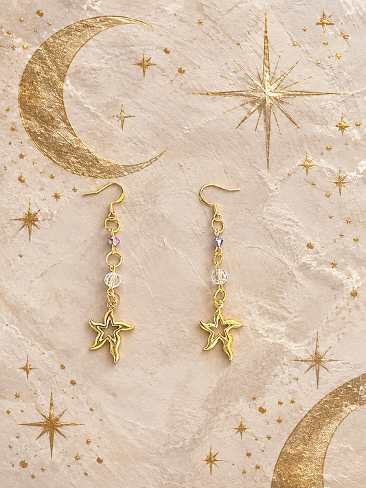 Celestial star earrings