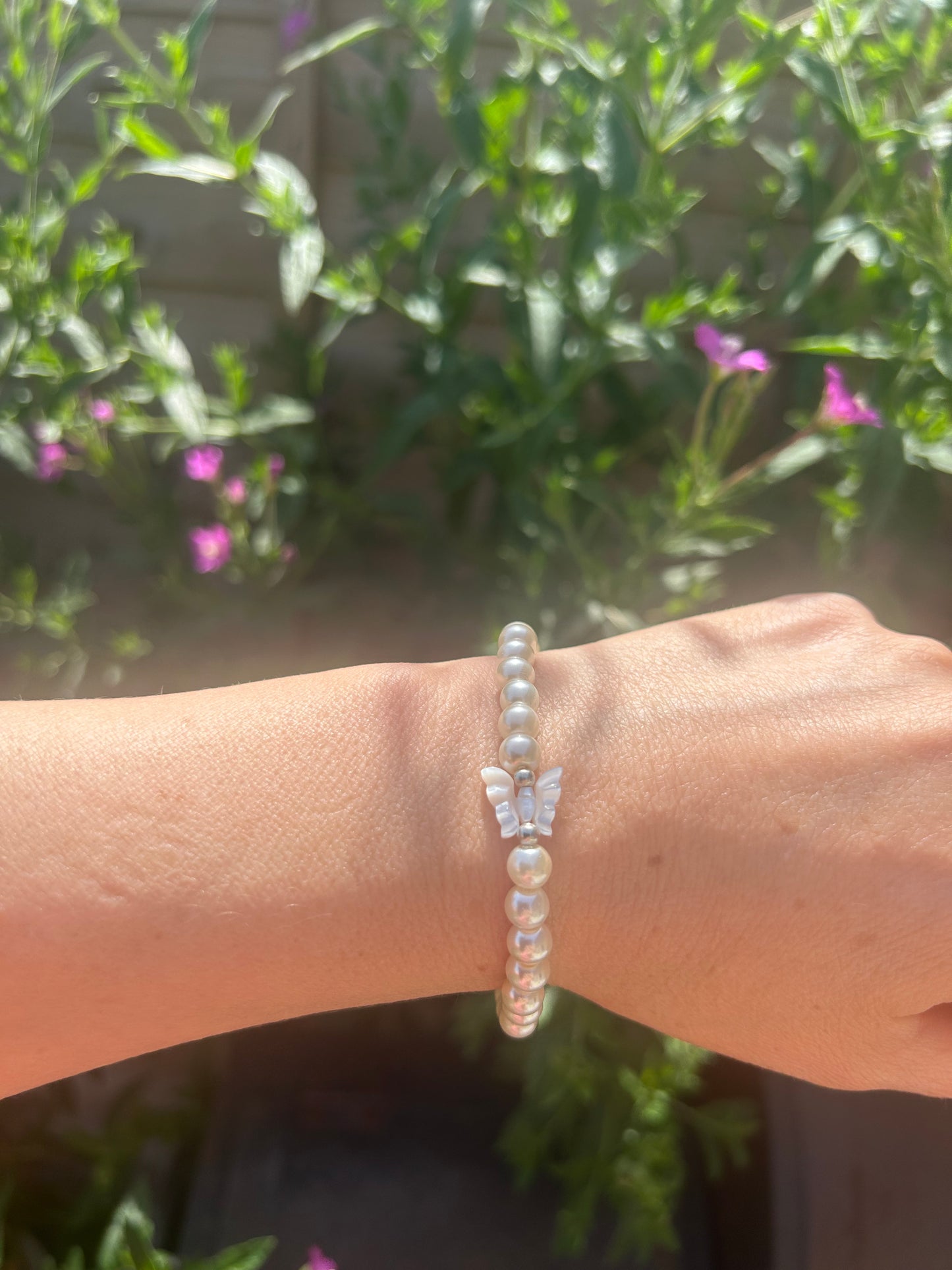 Mother of pearl butterfly bracelet