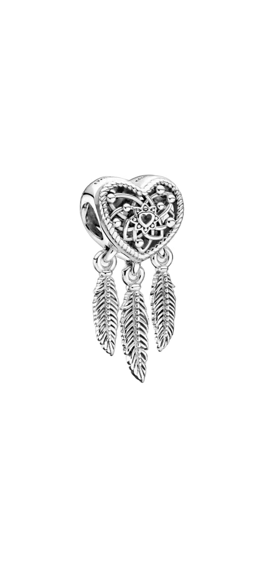 Heart dream catcher 925 bead