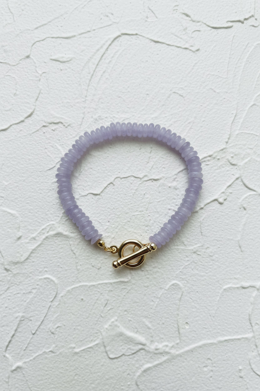 Lavender jade bracelet