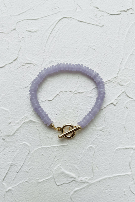 Lavender jade bracelet