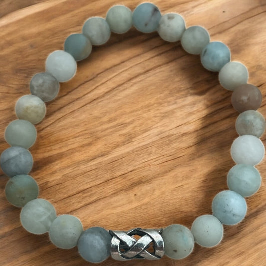 Amazonite (Matt) beaded bracelet