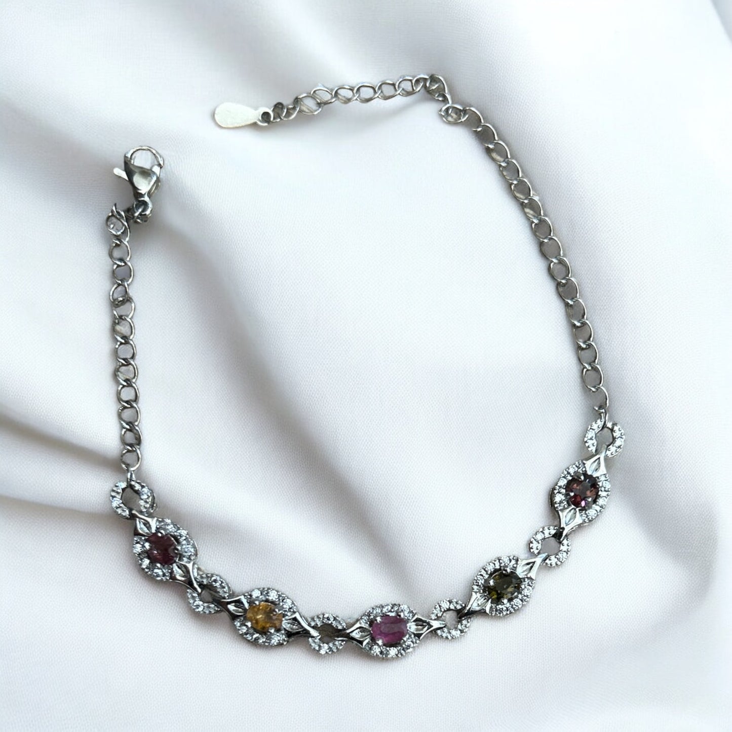 Watermelon tourmaline bracelet