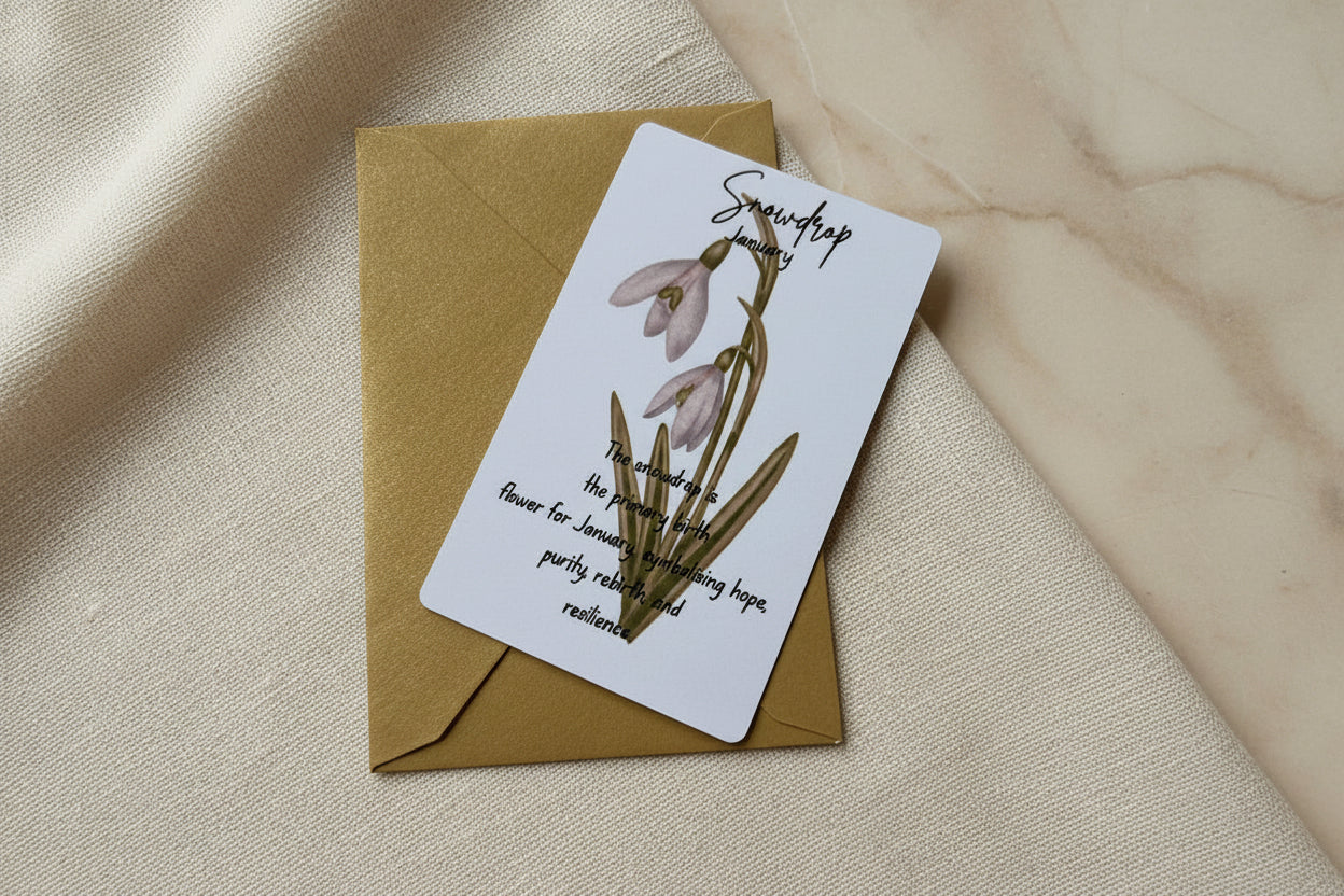 January birth flower & gemstone necklace