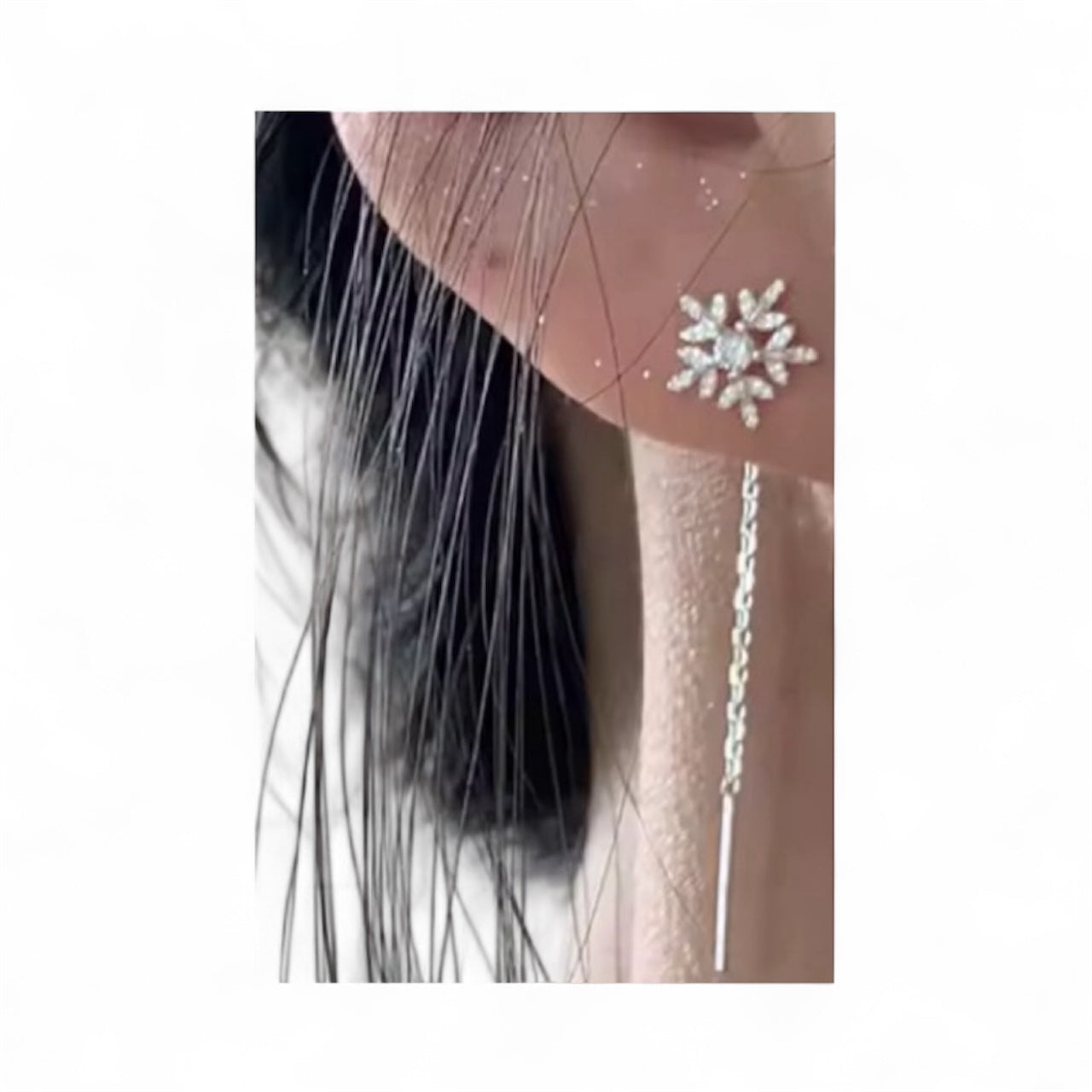 Sterling silver snowflake earrings
