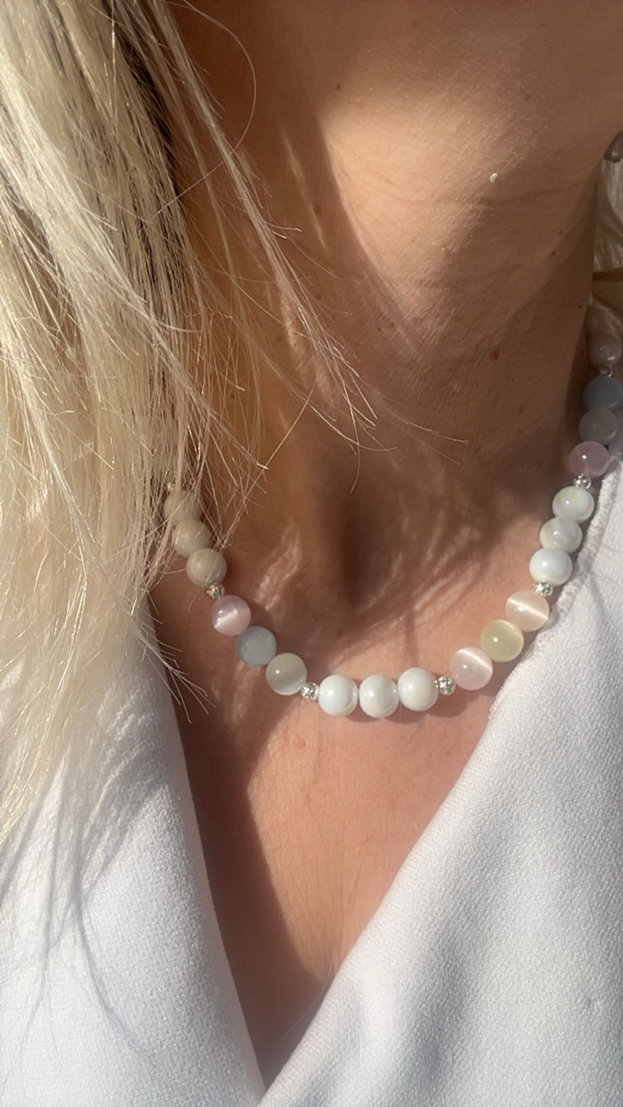 Pastel clouds necklace