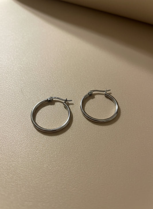 Silver hoops