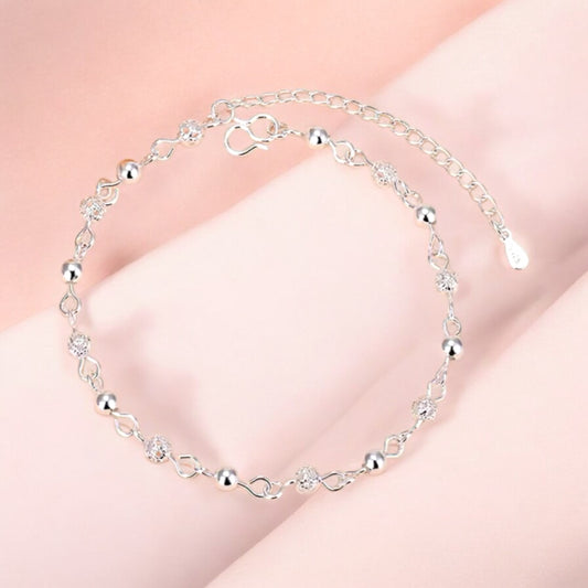 Dainty Sterling silver bell bracelet