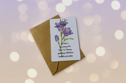 February birth flower & gemstone necklace