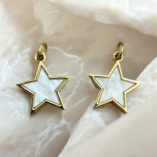 Mother of pearl star charms