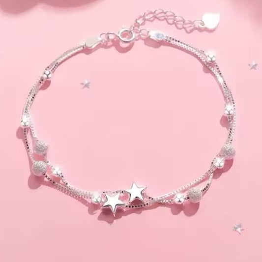 Sterling silver stars bracelet