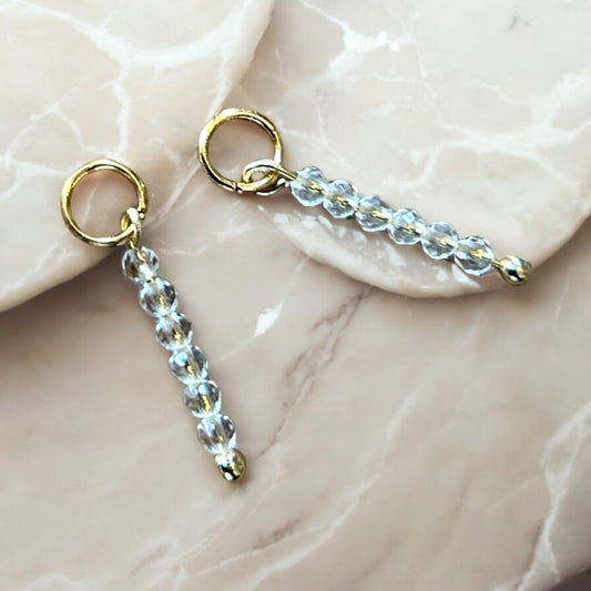 Clear quartz crystal charms