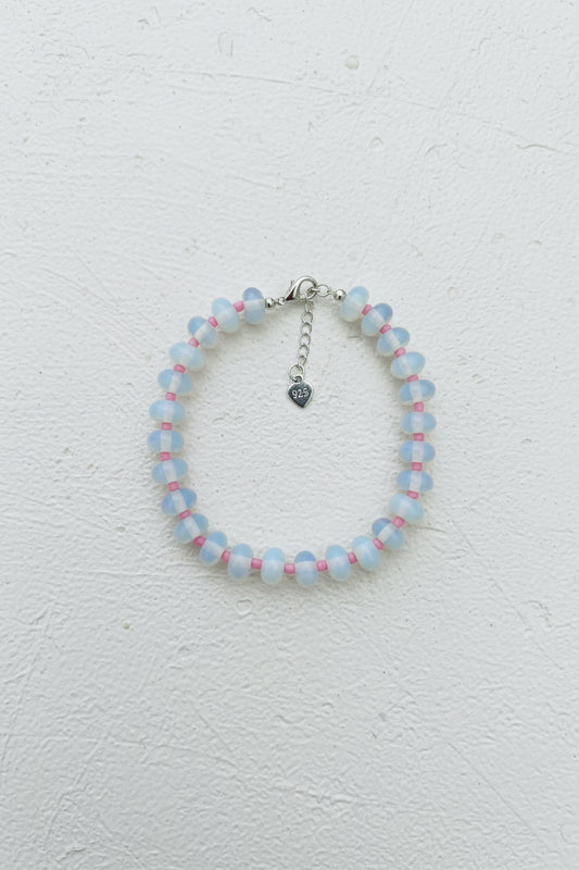 Opalite abacus & pink bracelet