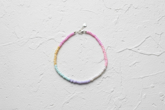 Pastel rainbow anklet